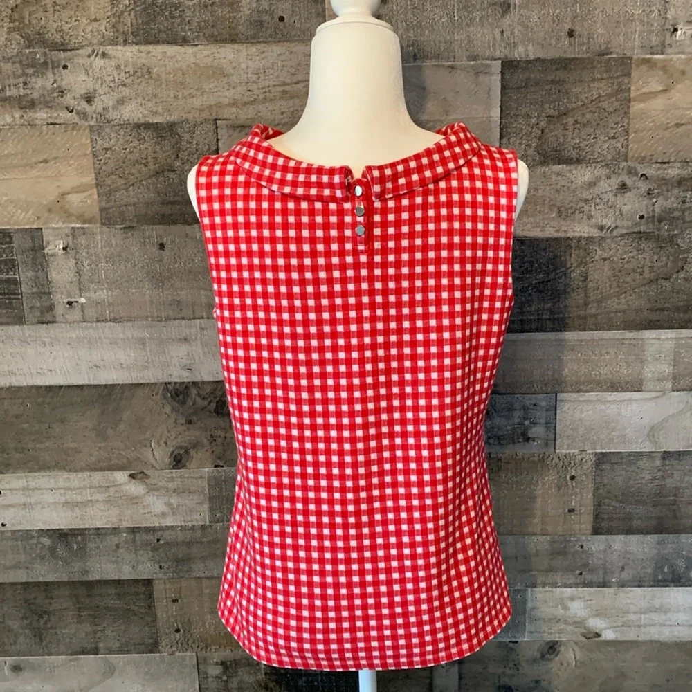 Talbots Sleeveless Gingham Top - Picture 2 of 16